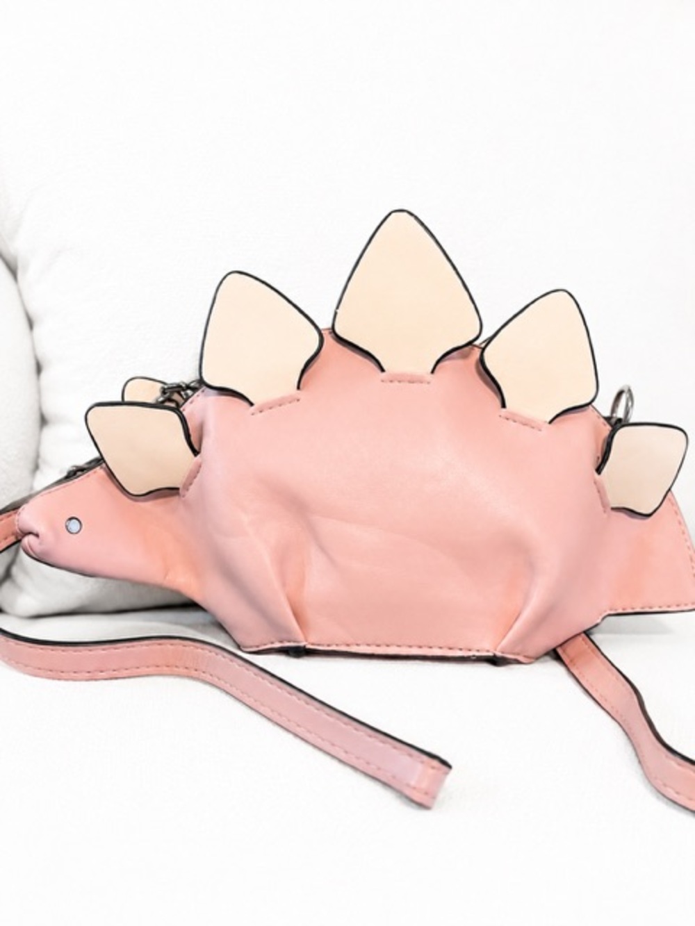Chic Pink Dinosaur Crossbody Bag
